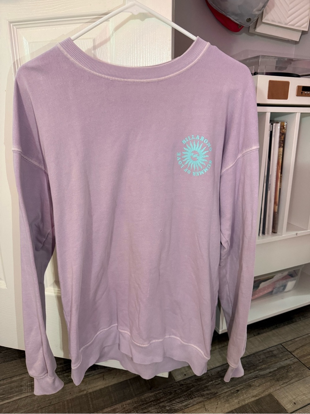 Billabong Lavender Pullover with Pink Accent